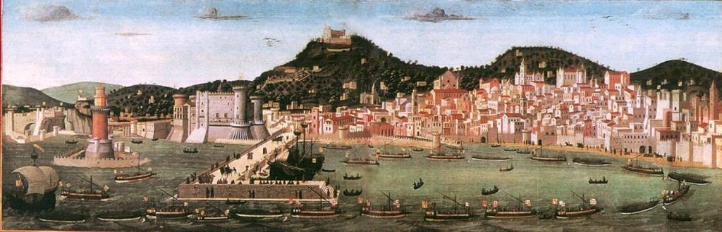 Tavola Strozzi porto antico di Napoli