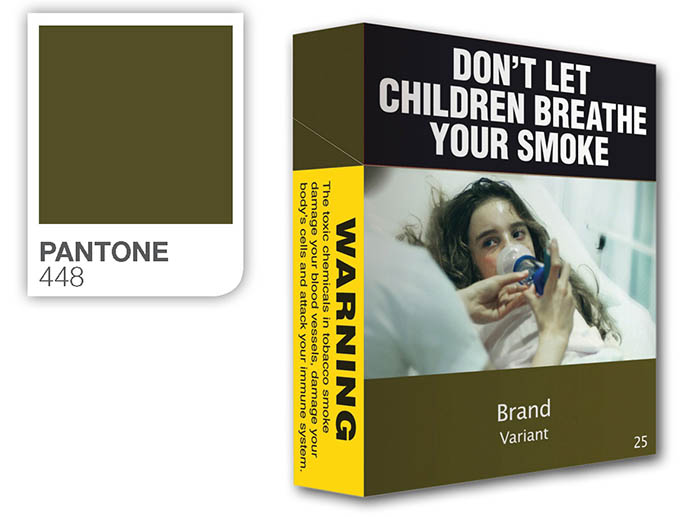 Marrone, Pantone 448 C: il colore più brutto del mondo per smettere di fumare