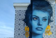 Murales di Sophia Loren e Totò per celebrare la pasta di Gragnano