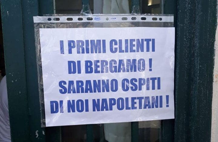 Solidarietà napoletana: "I beragamaschi saranno nostri ospiti"
