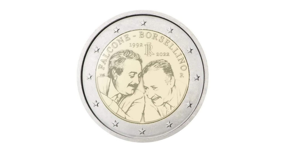 Falcone e Borsellino in una moneta commemorativa da 2 euro